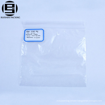 Stand up clear pe zipper bag for clothing